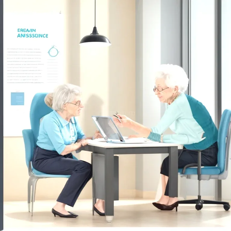 Consultant explaining options to retiree